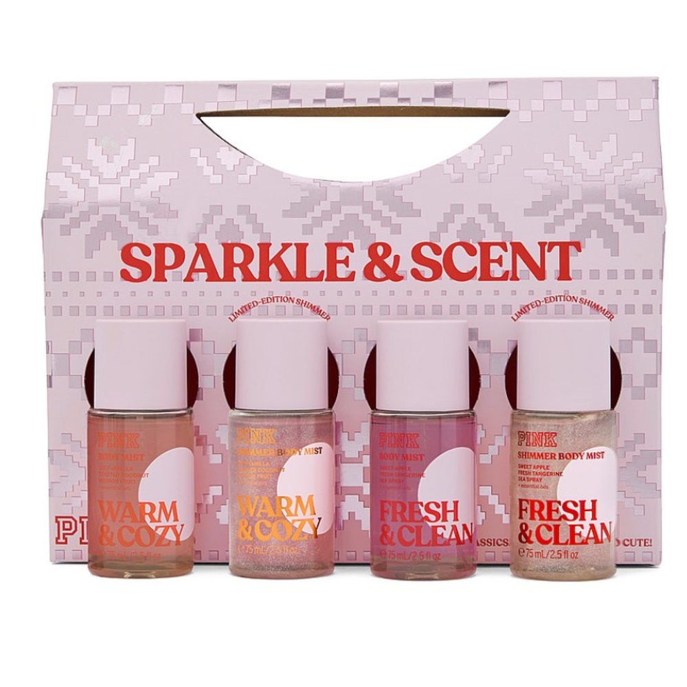 Victoria's Secret Pink Body Mist Set - Pink and White